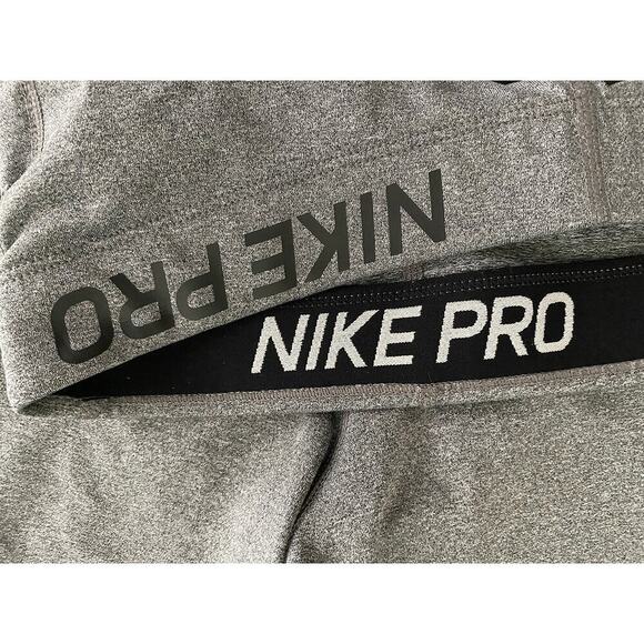 Women’s Nike Pro Dri-Fit Training Shorts Grey Black Running Workout Gym Pilates - Picture 3 of 5